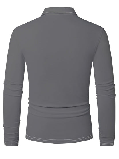 Reindeer | Casual Men's Christmas Shirt with Long Sleeves and Notched Collar