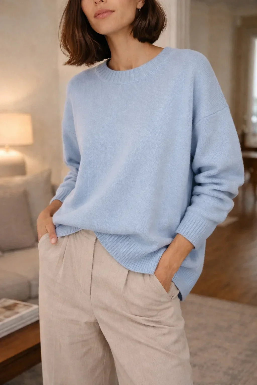 Relaxed jumper with long sleeves