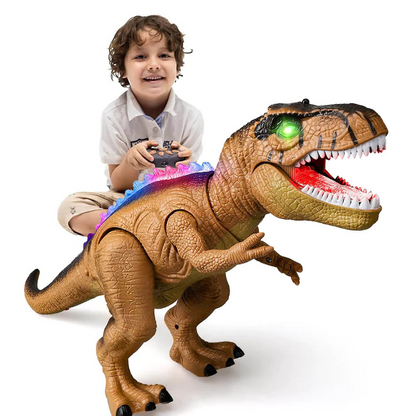 Dinosaurio teledirigido interactivo con luces LED y sonido - juguete andante que despierta la imaginación