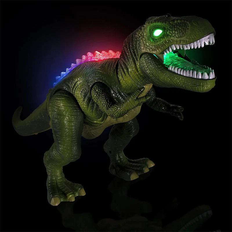Dinosaurio teledirigido interactivo con luces LED y sonido - juguete andante que despierta la imaginación