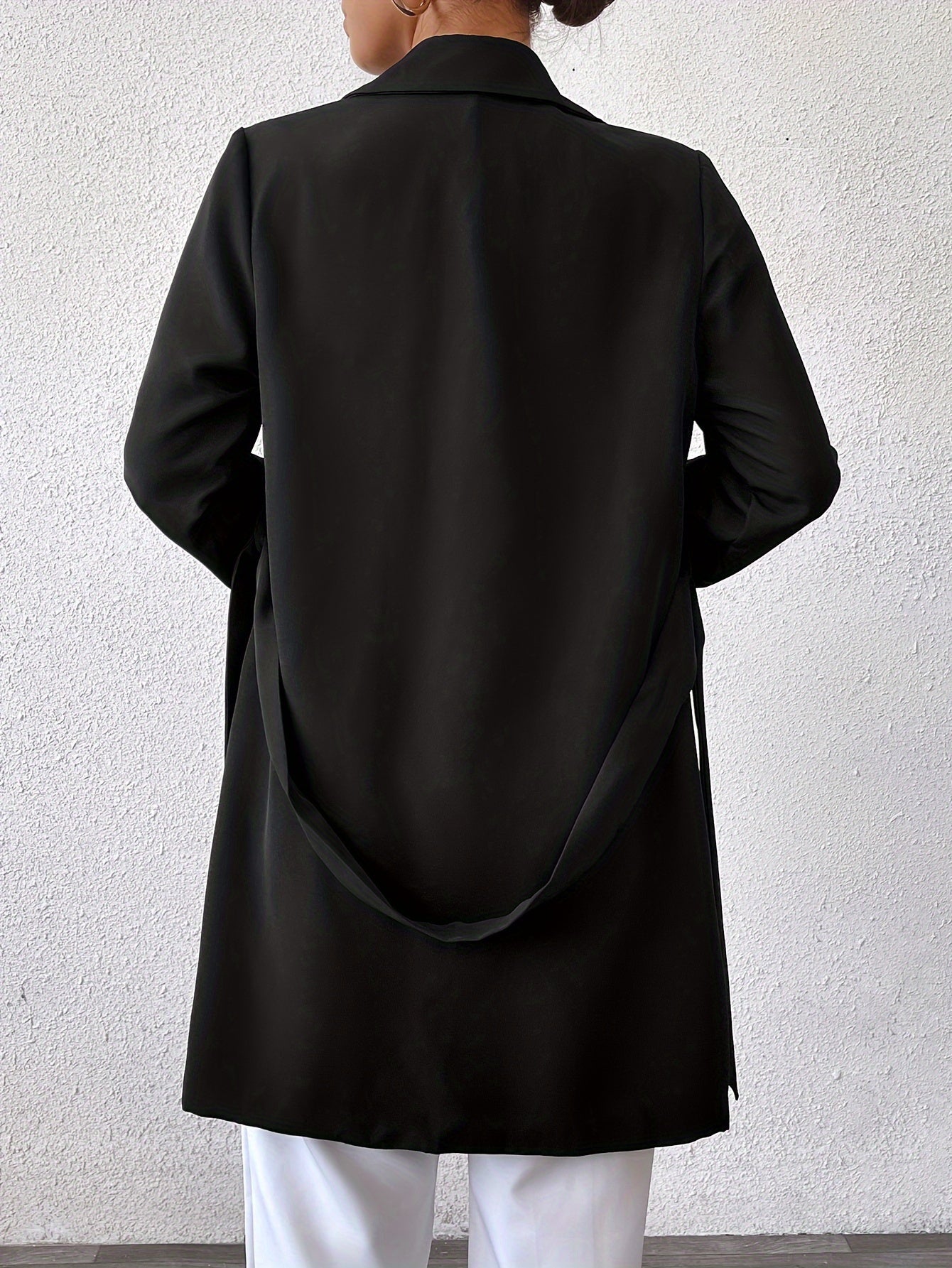 Remy | Reversible Long Coat with Tie Waist