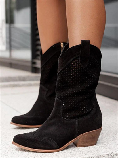 Mid-calf western cowboy boots for women - Stacey