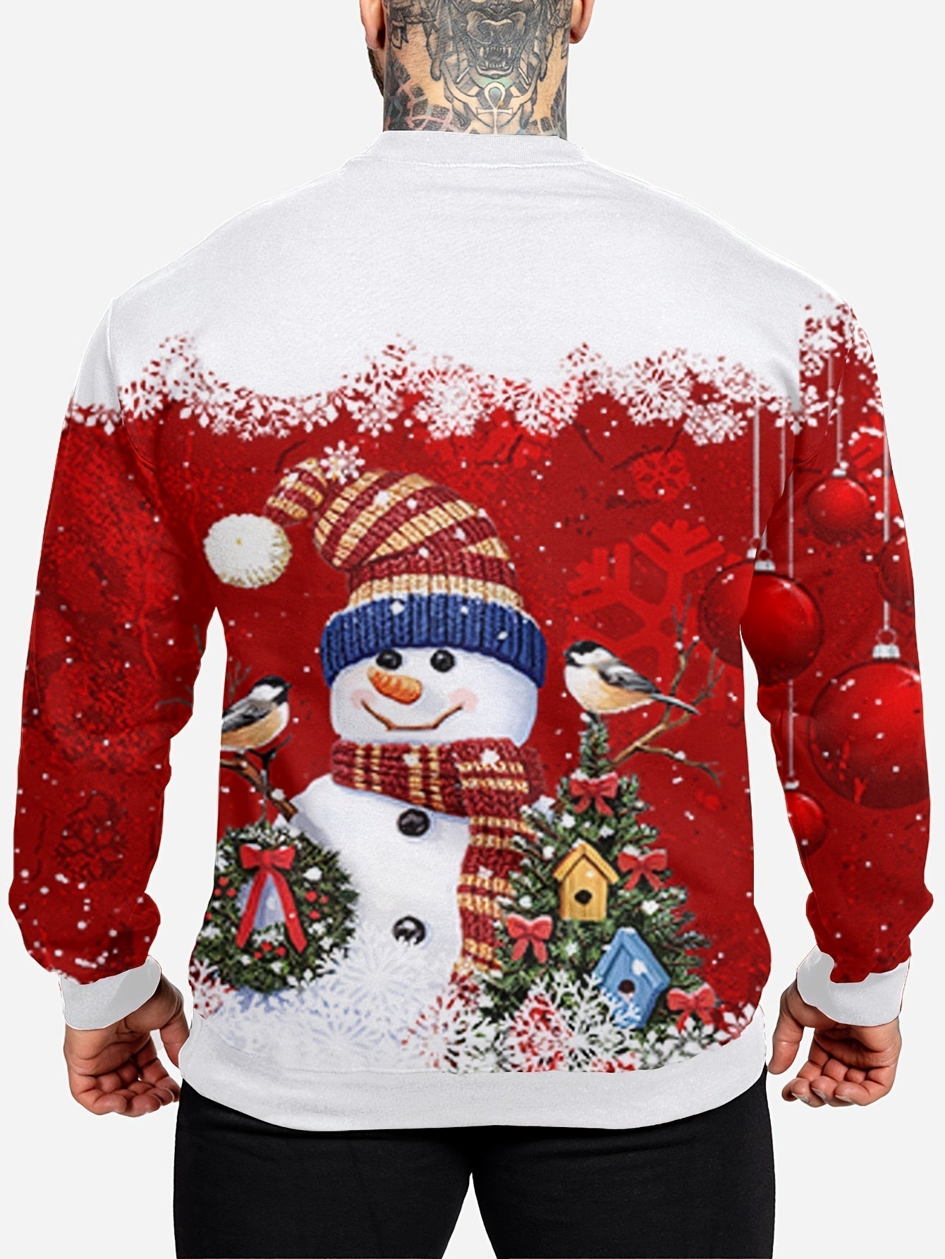 Ruben | Men's Santa and Reindeer Crewneck Sweatshirt