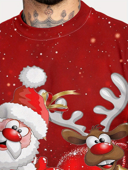 Ruben | Men's Santa and Reindeer Crewneck Sweatshirt