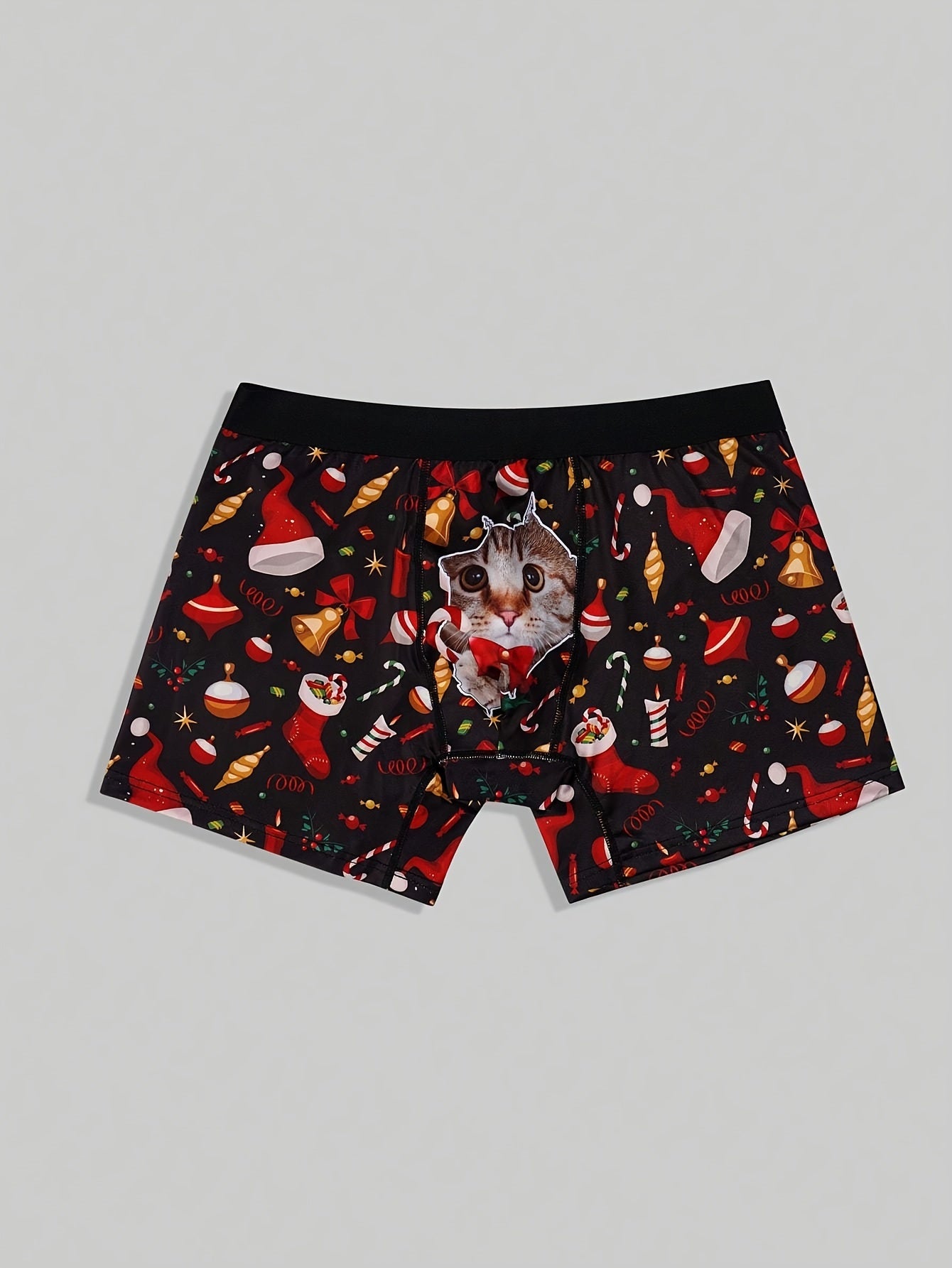 Ruben | Stylish Men's Christmas Cat Print Boxer Briefs