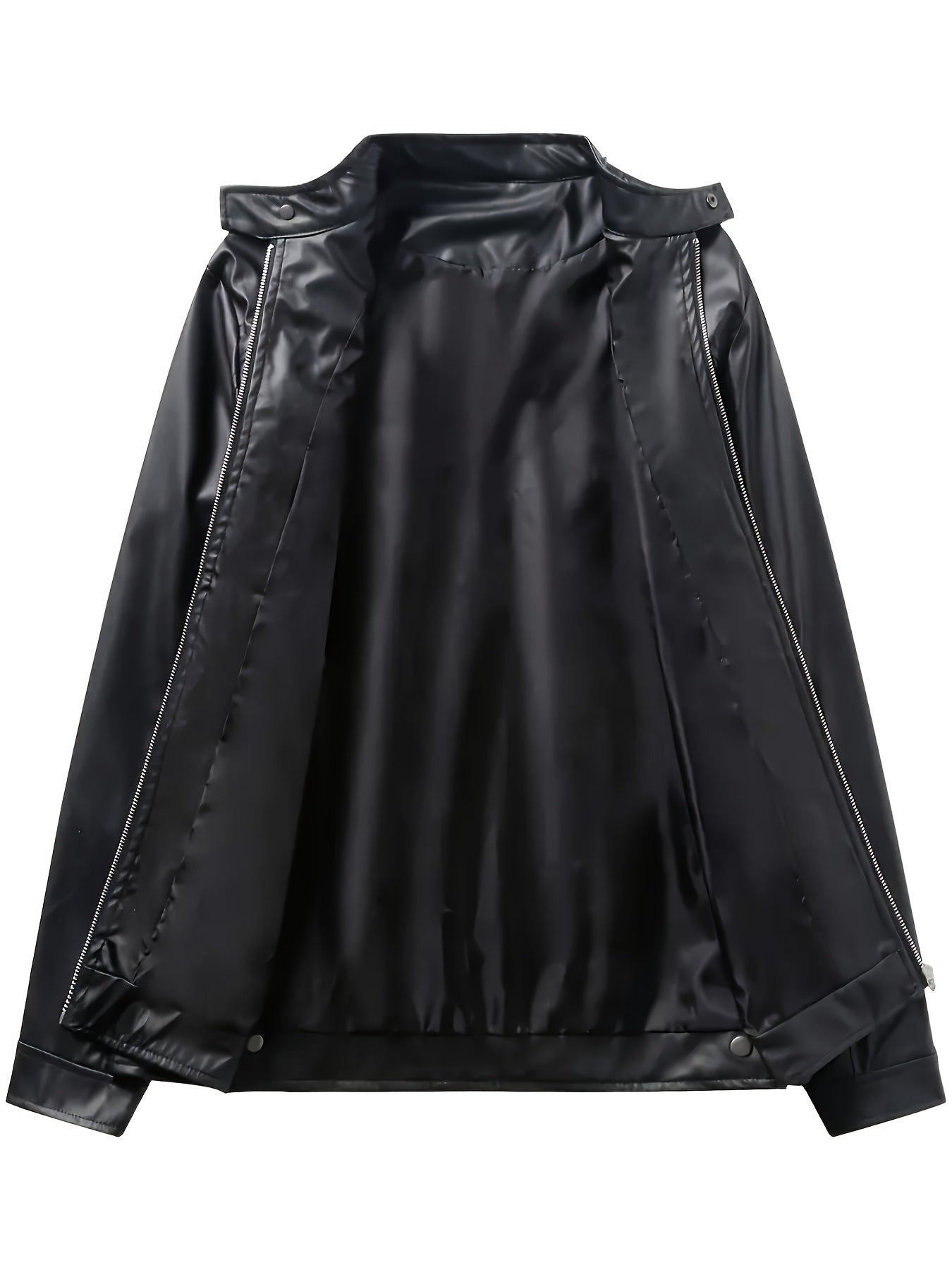 Ruben | Stylish PU Leather Jacket with Colour Blocks and Multi-Zip Design