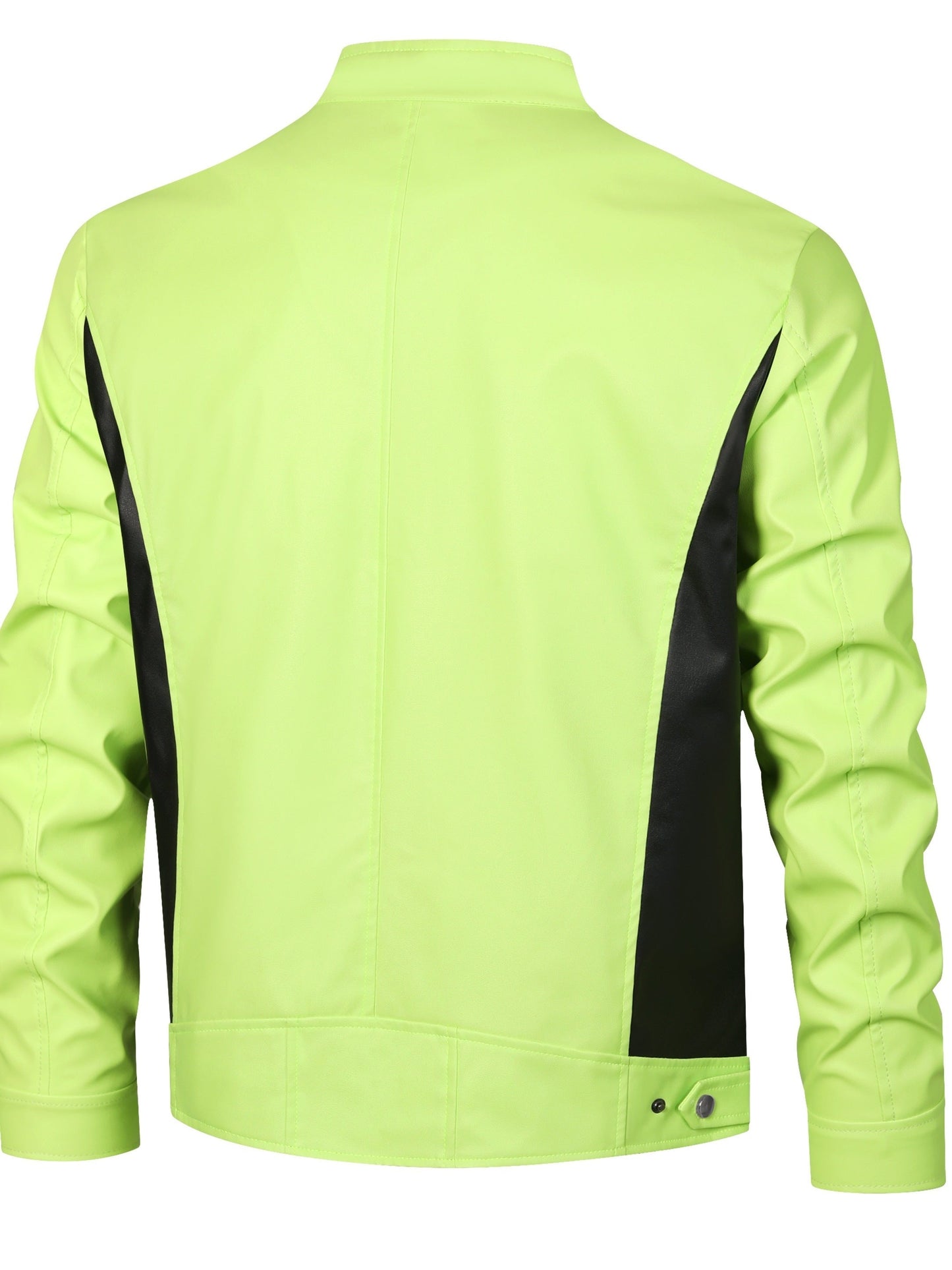 Ruben | Stylish PU Leather Jacket with Colour Blocks and Multi-Zip Design