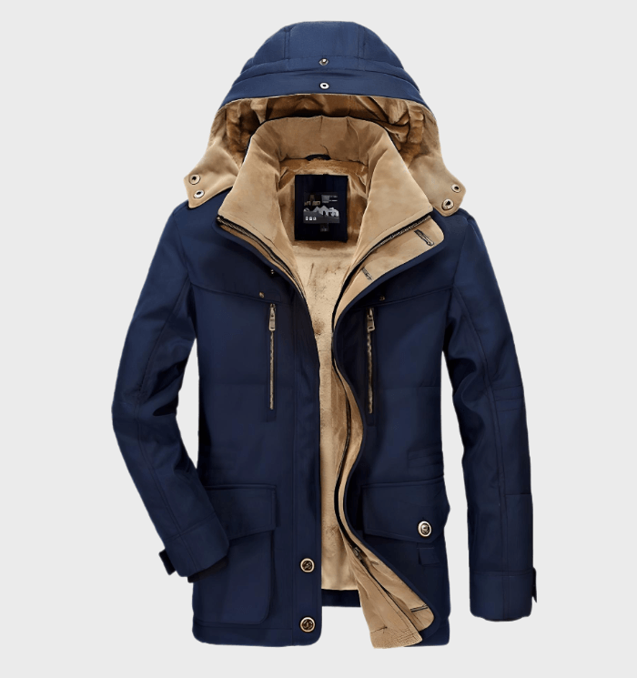 Ruben | Thick Winter Men's Jacket with Hood and Deep Pockets