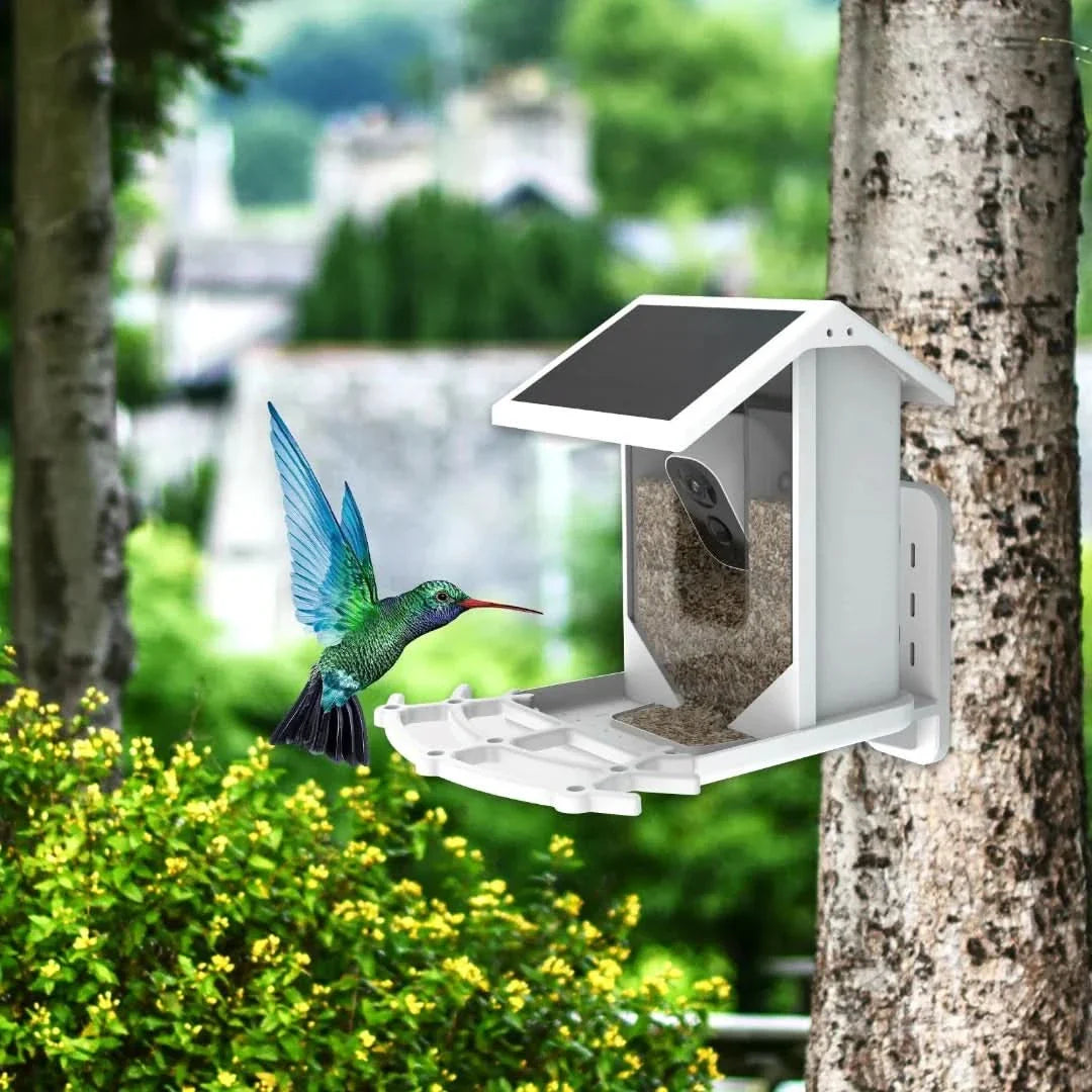 Comedouro Inteligente para Aves com Painel Solar