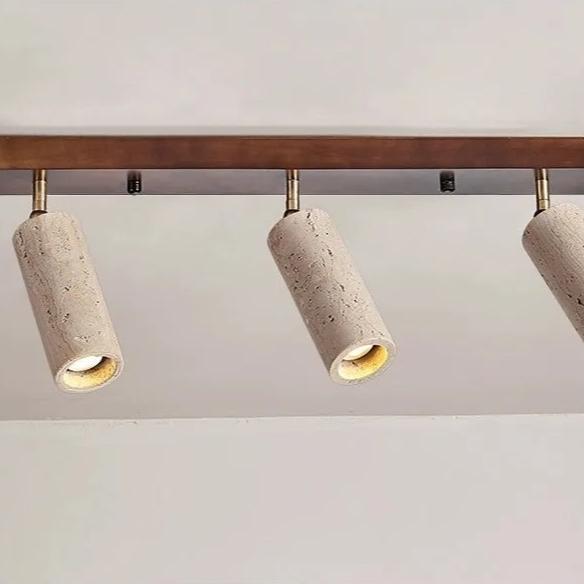 Travertine LED Ceiling Lamp with 3 Heads – Stylish and Modern