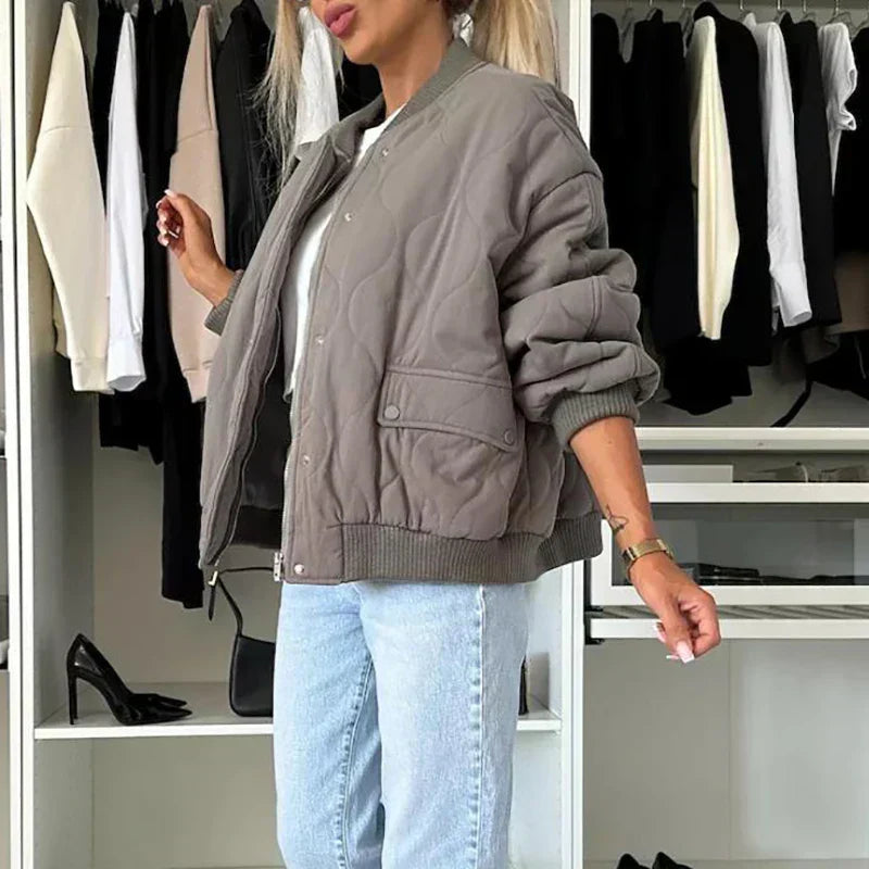Elin - Trendy Padded Bomber Jacket