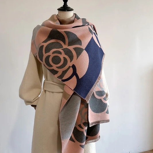 Bufanda reversible estampada