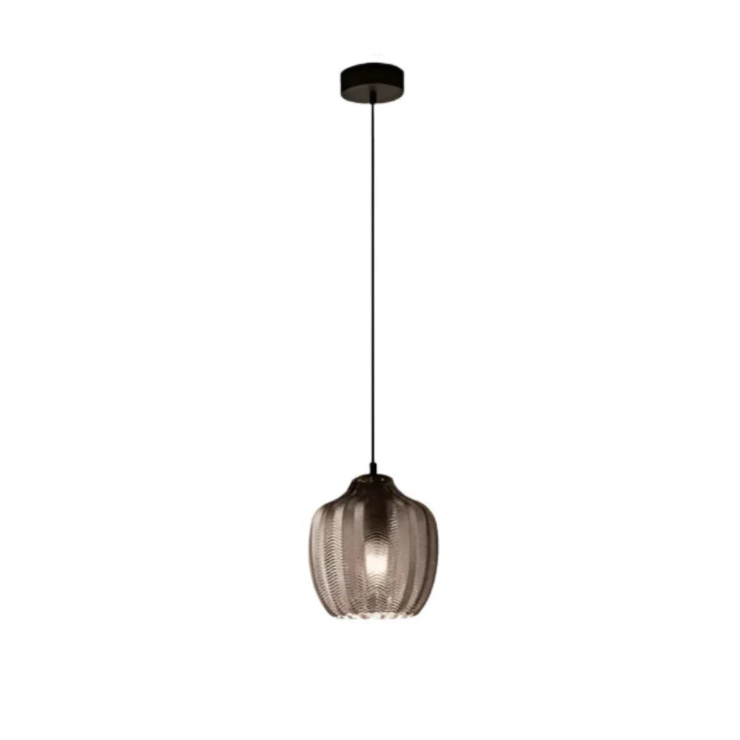 Lampă suspendată din sticlă ondulată, în stil nordic – Design elegant și modern