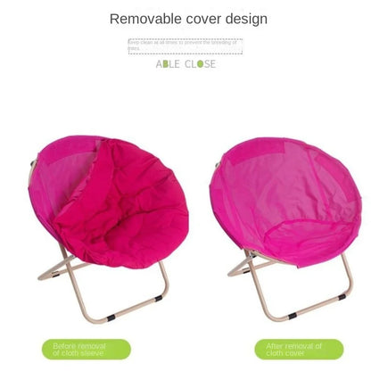 Silla lunar grande y plegable – Cómoda para interiores y exteriores