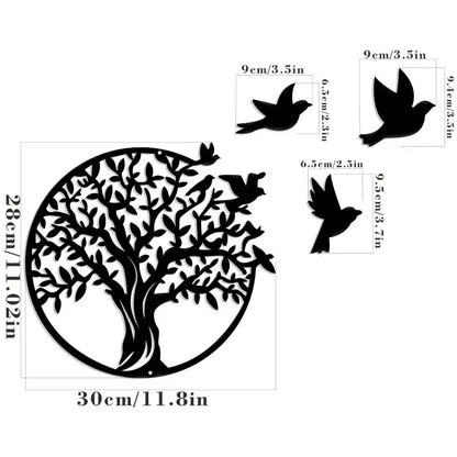 Nature's Harmony Wall Decoration – Tree and Birds