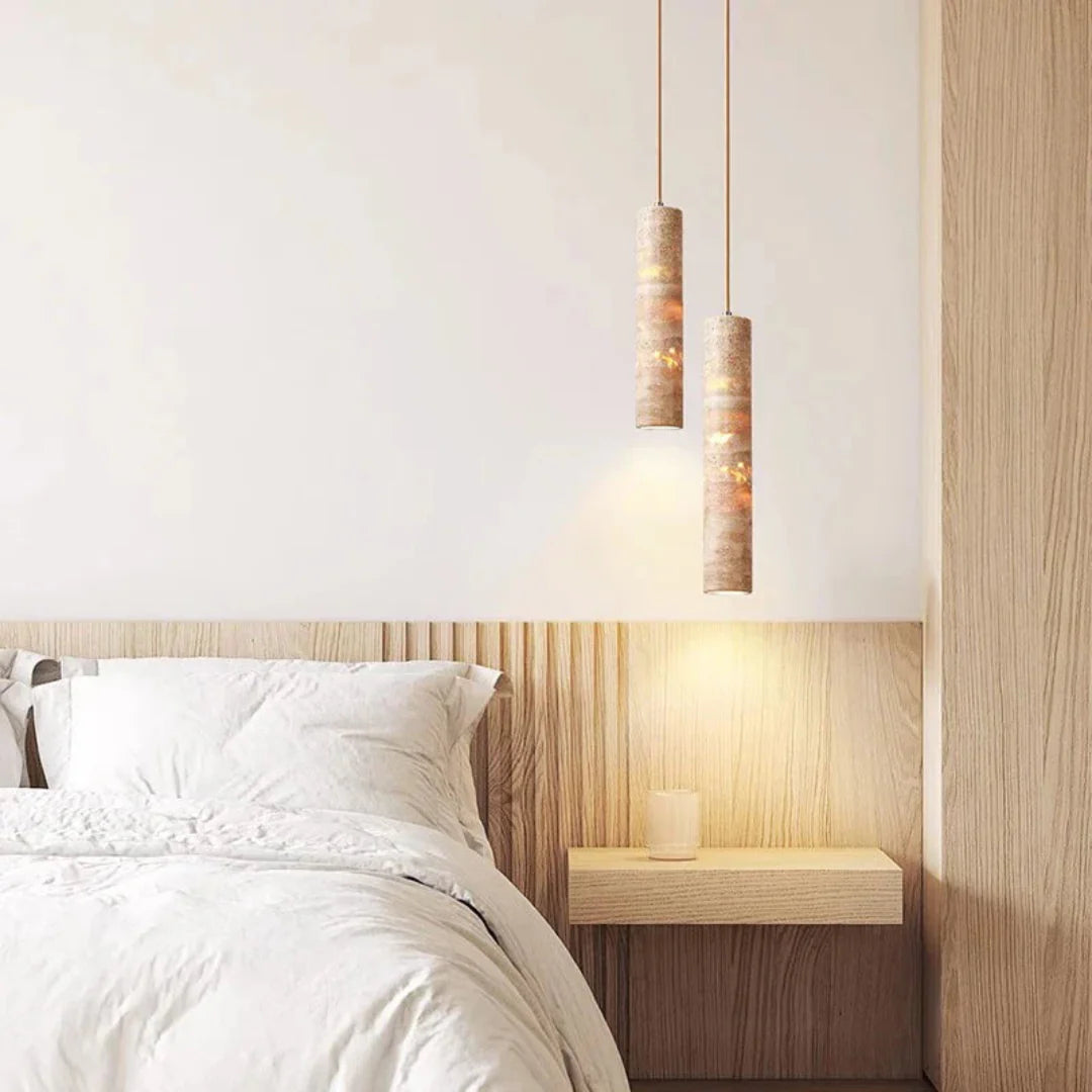 Luxe Cream Marble Pendant Lamp – Elegant and Modern Design