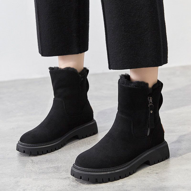 Cotton Women's Boots with Zip - Sonia