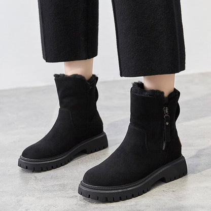 Cotton Women's Boots with Zip - Sonia