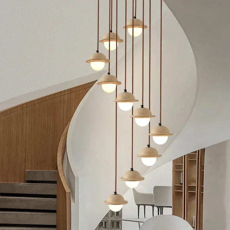 Travertine Pendant Lamp - Modern & Natural Design