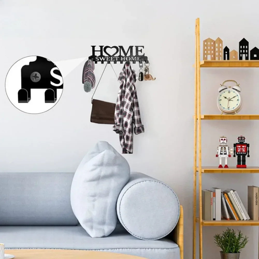Elegant Wall-Mounted Key Holder - Stylish Solution for Keys and Accessories