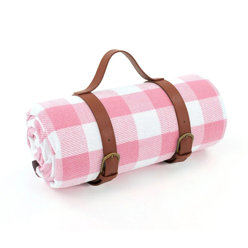 Coperta da picnic impermeabile con motivo a quadri e comoda imbottitura in schiuma