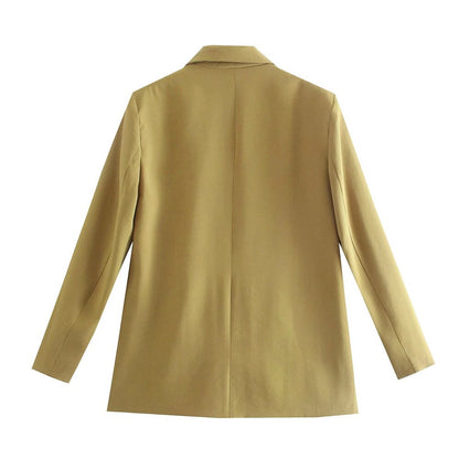 PowerChic – Elegant Double-Breasted Blazer for Women