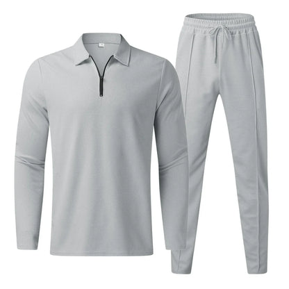 Chándal elegante para hombre con mangas largas y cremallera