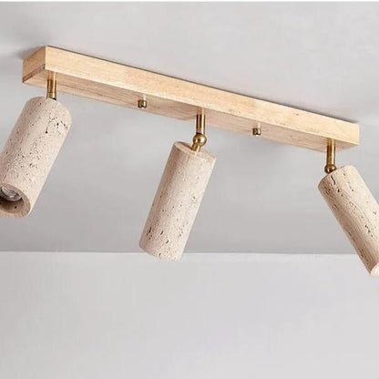 Travertine LED Ceiling Lamp with 3 Heads – Stylish and Modern