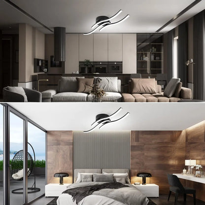 Plafoniera LED dal design ondulato – Elegante ed efficiente dal punto di vista energetico