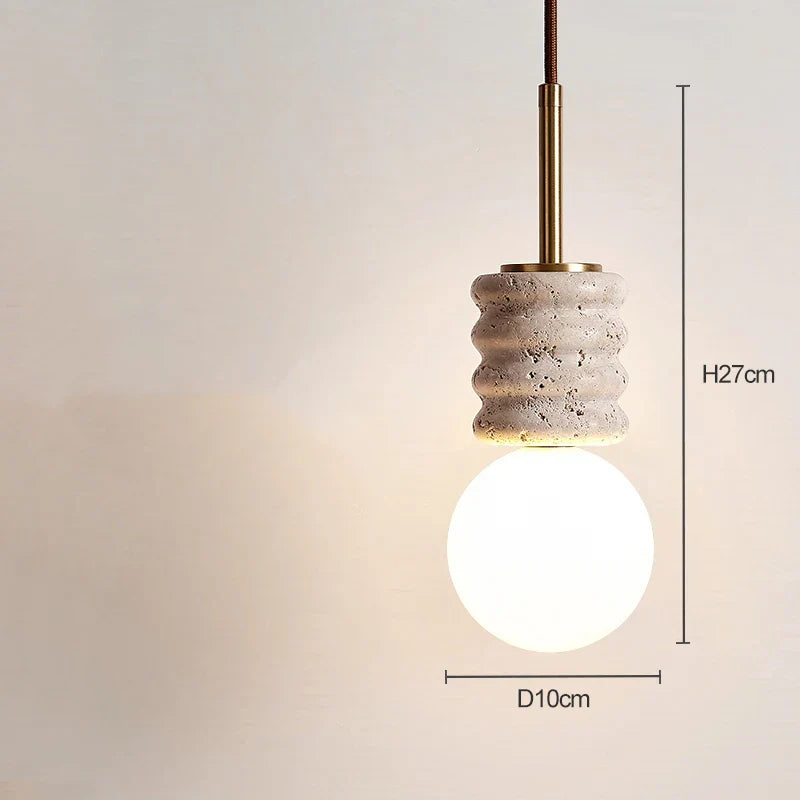Elegant LED Pendant Light with Modern Stone Finish