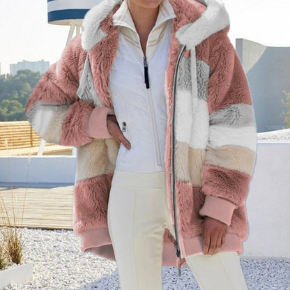 Gilet morbido e soffice con cappuccio da donna - Farra
