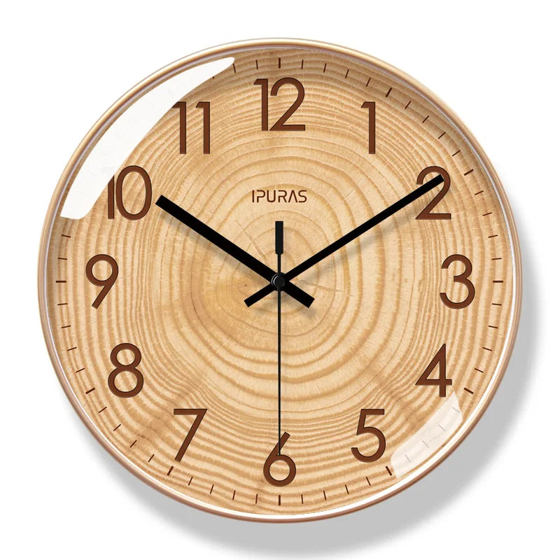 Reloj de pared de madera TimeWisp – Silencioso y elegante