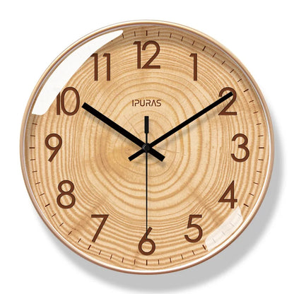 Reloj de pared de madera TimeWisp – Silencioso y elegante