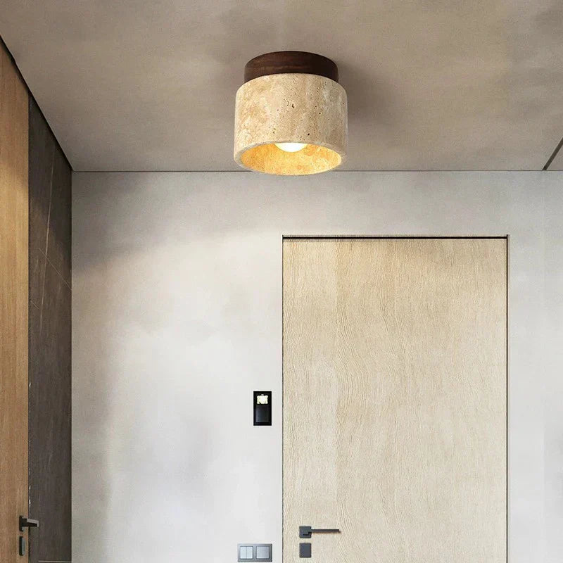 LED Ceiling Lamp Travertine - Retro & Modern Design