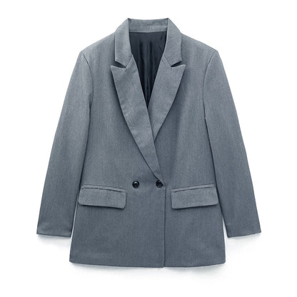PowerChic – Elegant Double-Breasted Blazer for Women