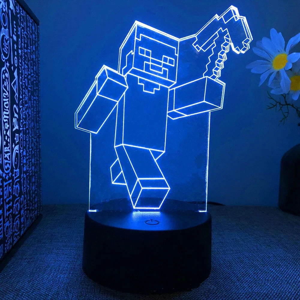 Lampada a LED con personaggi di gioco assortiti - Illuminazione giocosa per gamer