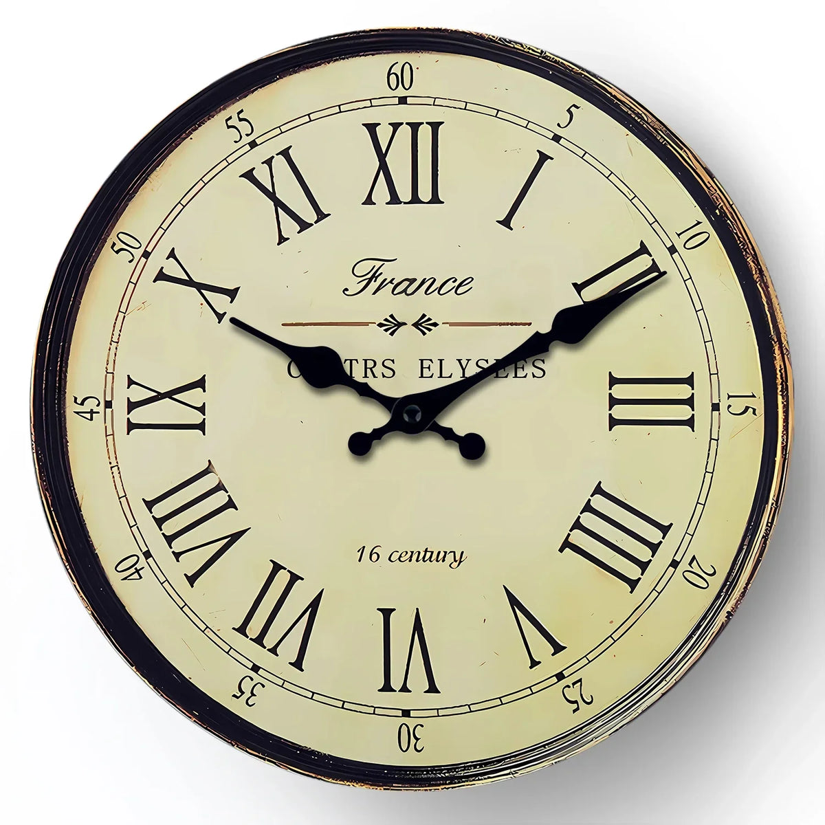 Wanduhr - Klassisches französisches Design - Leises Quarzwerk