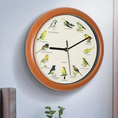 Wanduhr - Dekorativer Zeitmesser mit Vogelstimmen - Einzigartige Atmosphäre