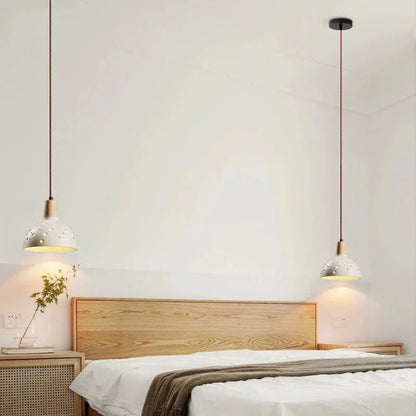 Elegante lámpara colgante LED redonda de hormigón – moderna y eficiente energéticamente