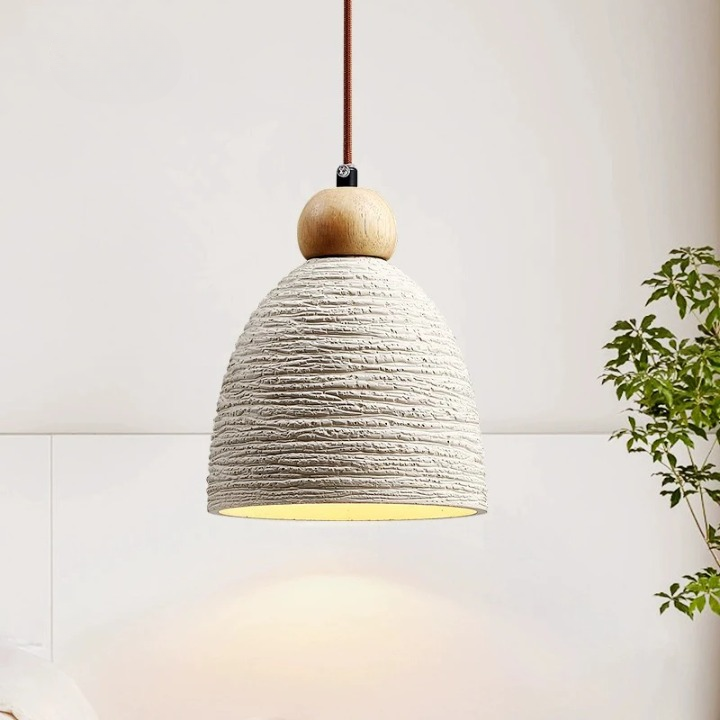 Retro Cream LED Pendant Light – Warm and Stylish