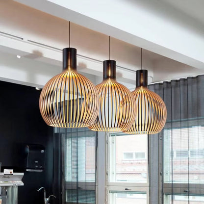 Lampada a sospensione Natura Orb – Design organico in legno per interni accoglienti