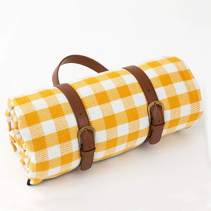 Coperta da picnic impermeabile con motivo a quadri e comoda imbottitura in schiuma