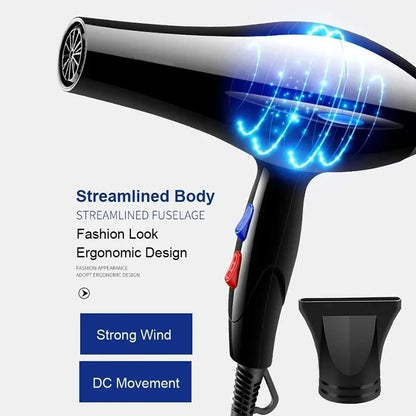 2200W Professional Hair Dryer – Powerful Quick Heating with Warm and Cold Settings