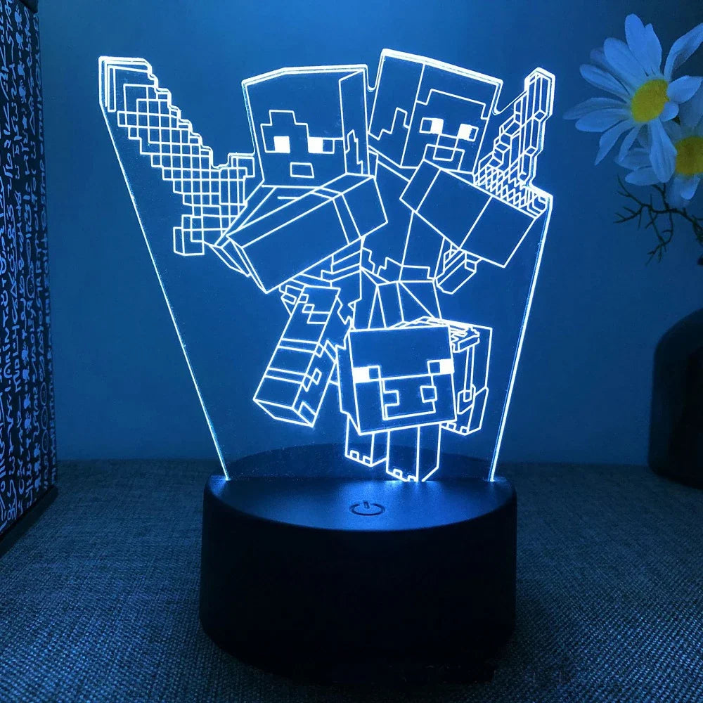 Lampada a LED con personaggi di gioco assortiti - Illuminazione giocosa per gamer