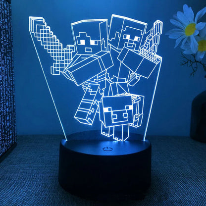 Lampada a LED con personaggi di gioco assortiti - Illuminazione giocosa per gamer