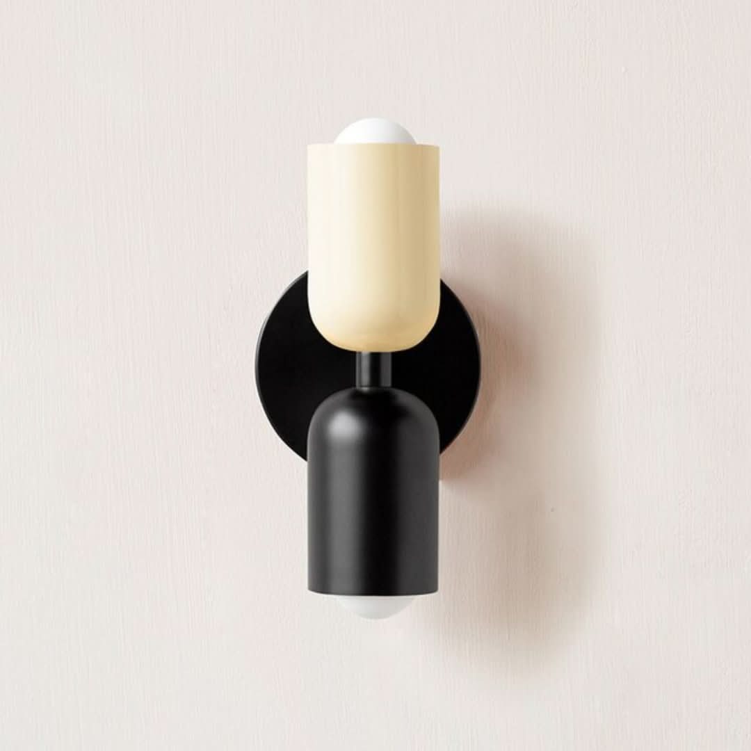 Cremefarbene doppelte LED-Wandleuchten
