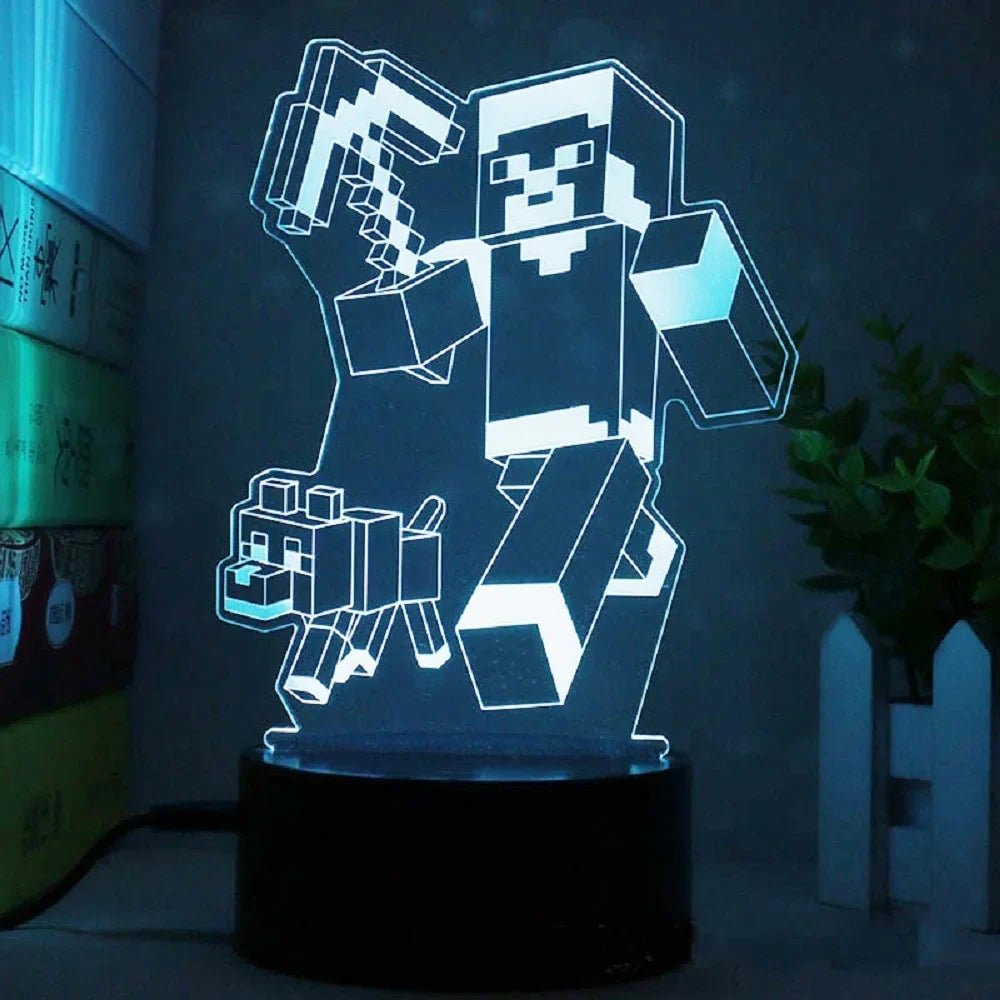 Lampada a LED con personaggi di gioco assortiti - Illuminazione giocosa per gamer