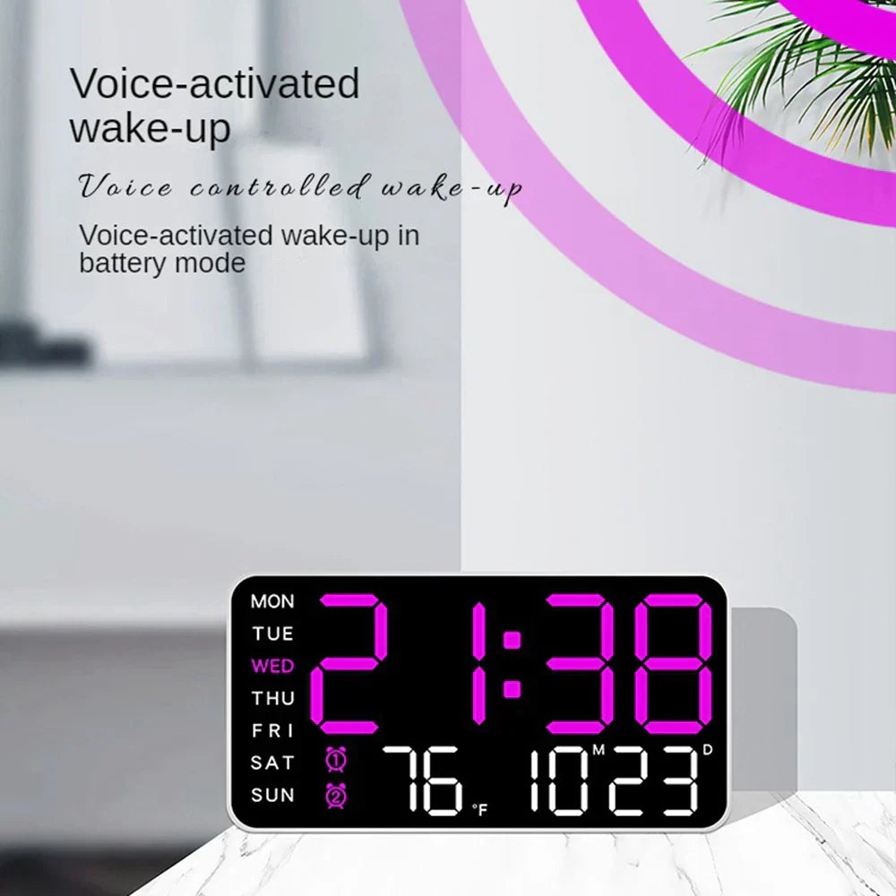 Réveil LED pour une meilleure productivité - Calendrier et activation vocale - Organisation intelligente