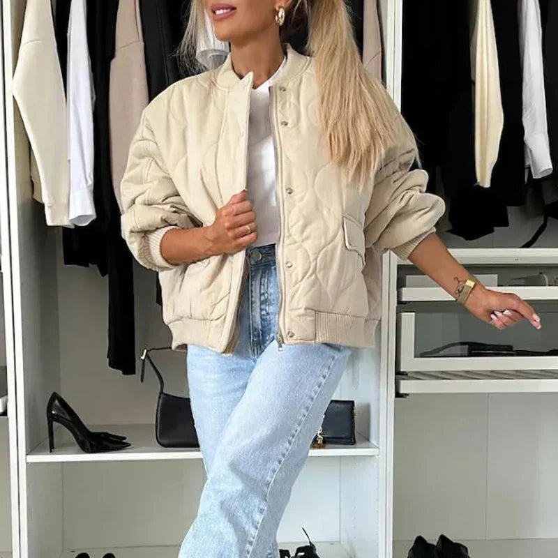 Elin - Trendy Padded Bomber Jacket