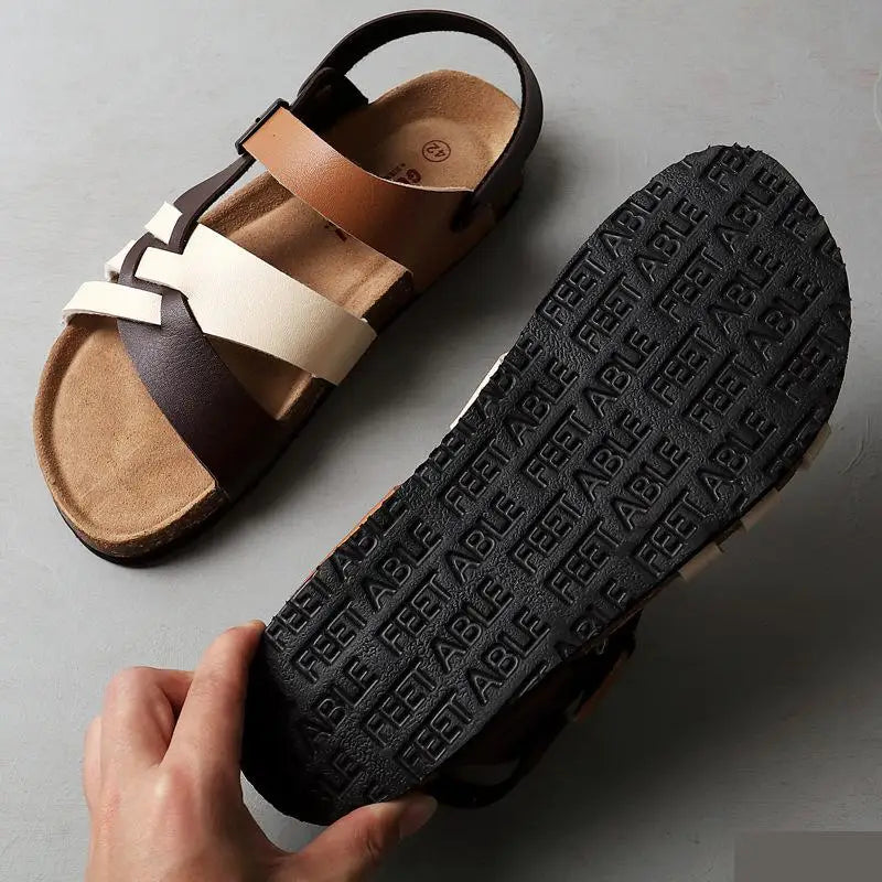 Leather sandals for women - Victor